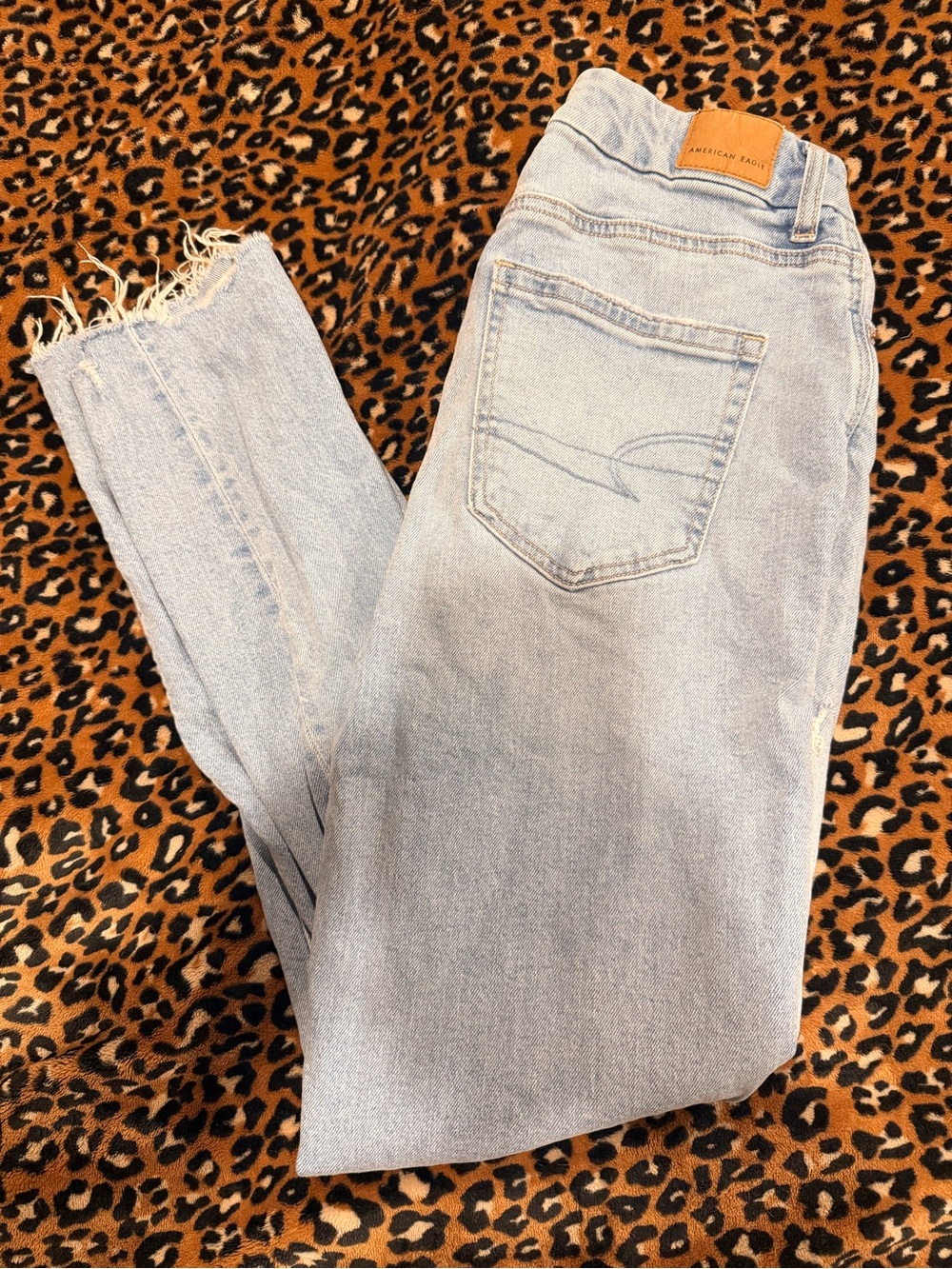 American Eagle Outfitters Light Blue High-Rise Ankle Jeans